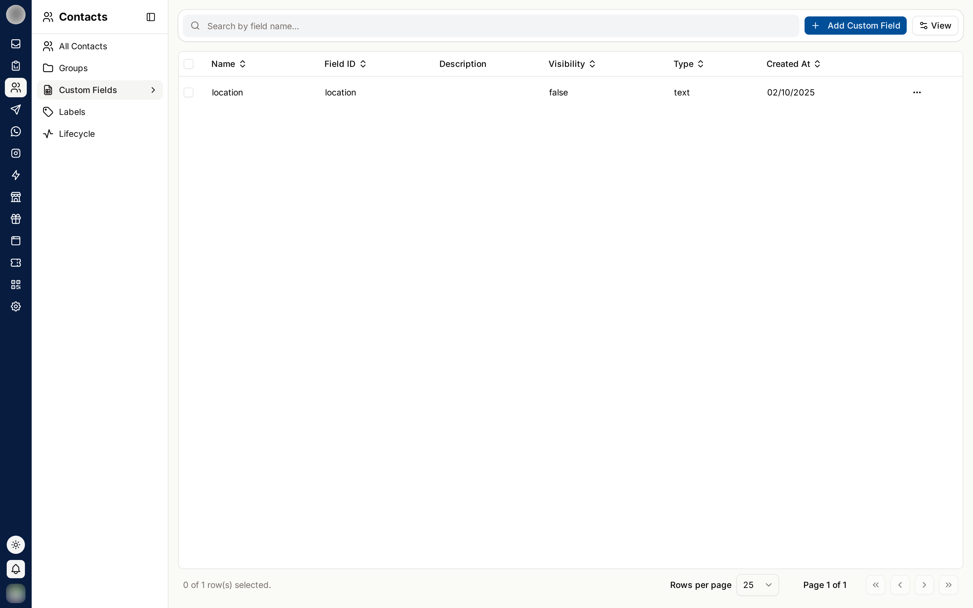 Custom fields