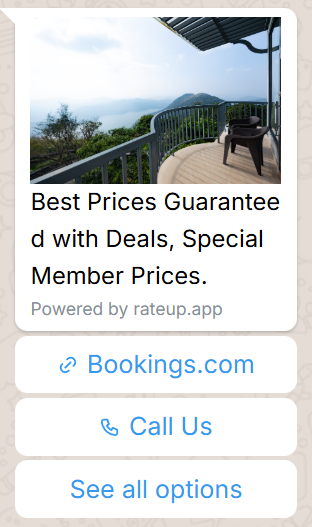 Quick action buttons inside chat