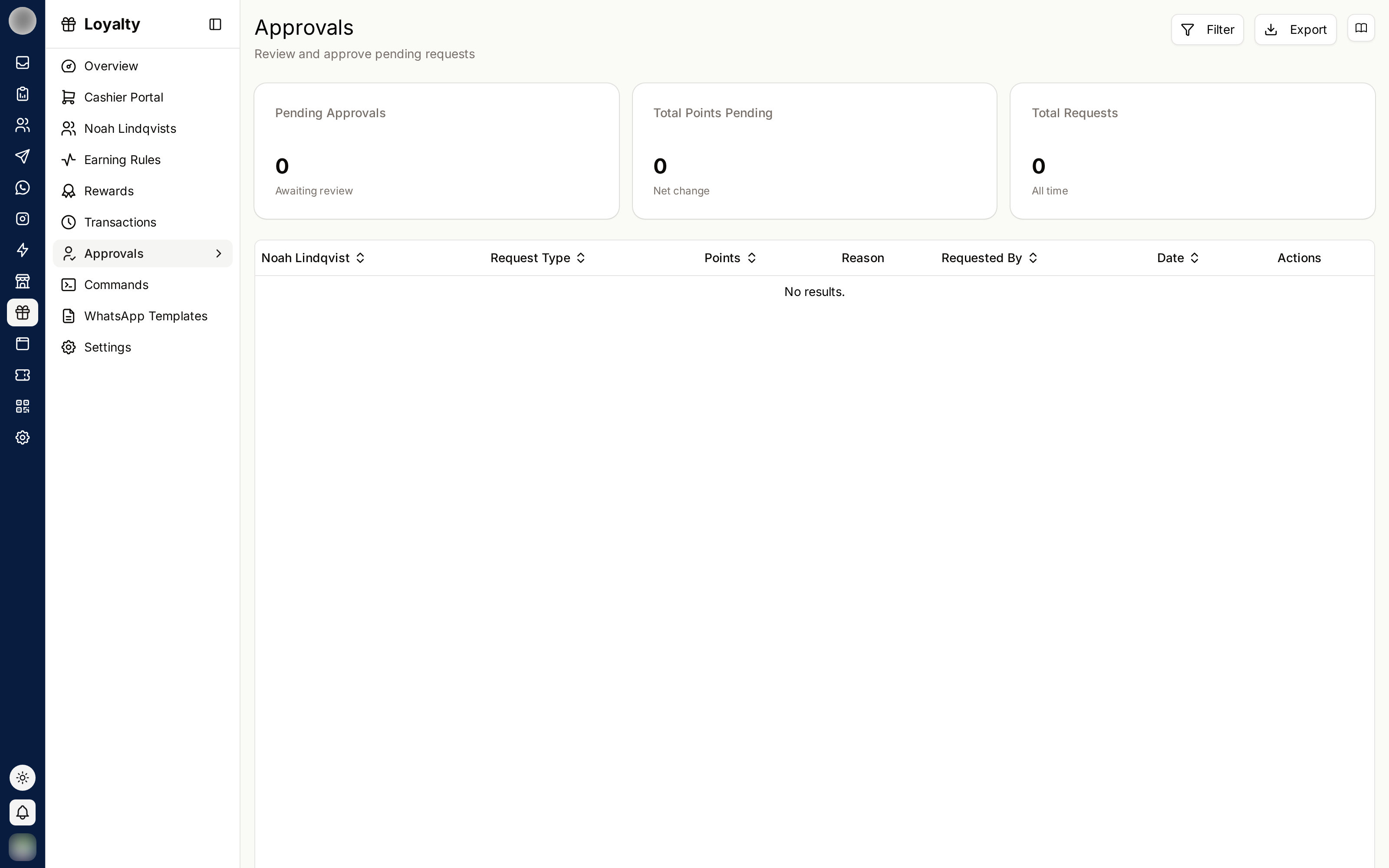 Pending approvals