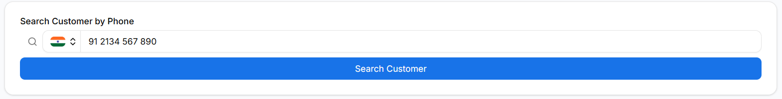 Customer search by phone