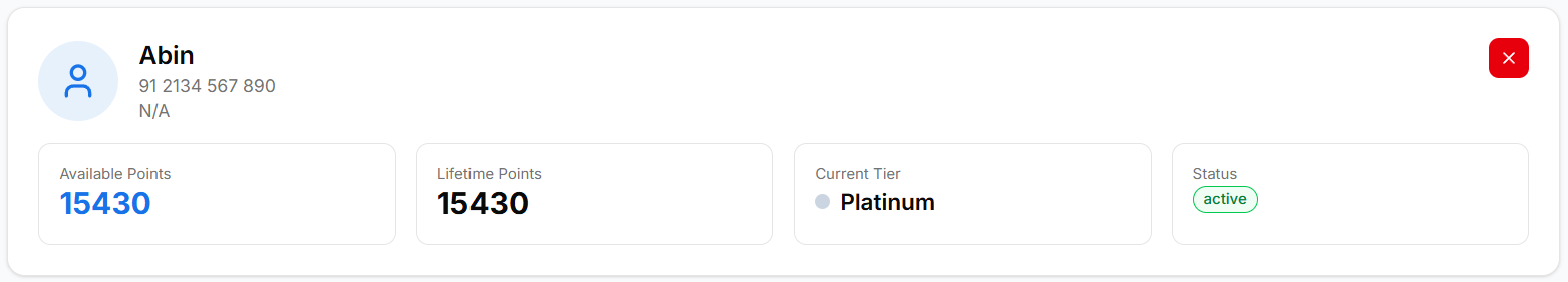 Customer loyalty summary