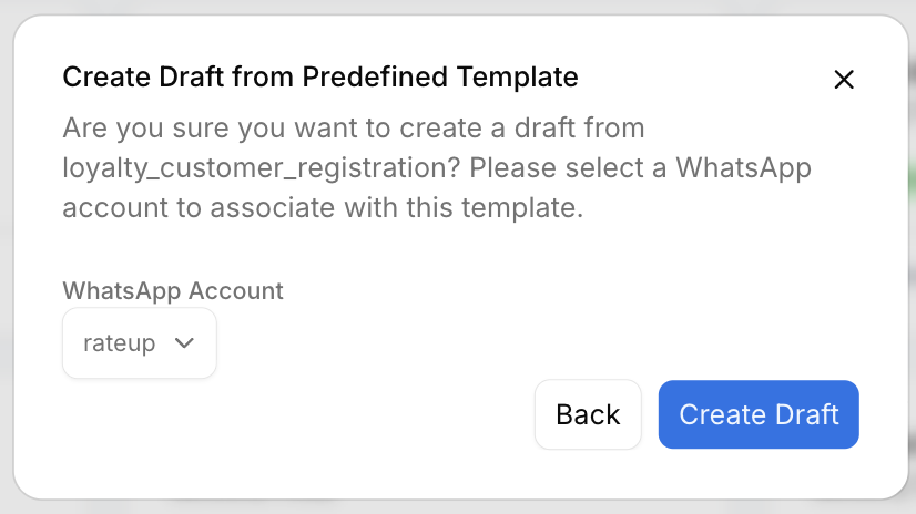 Create Draft Modal