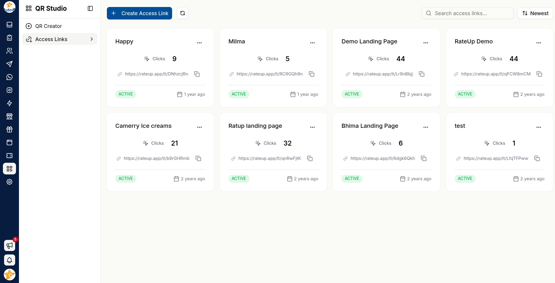 Your access links