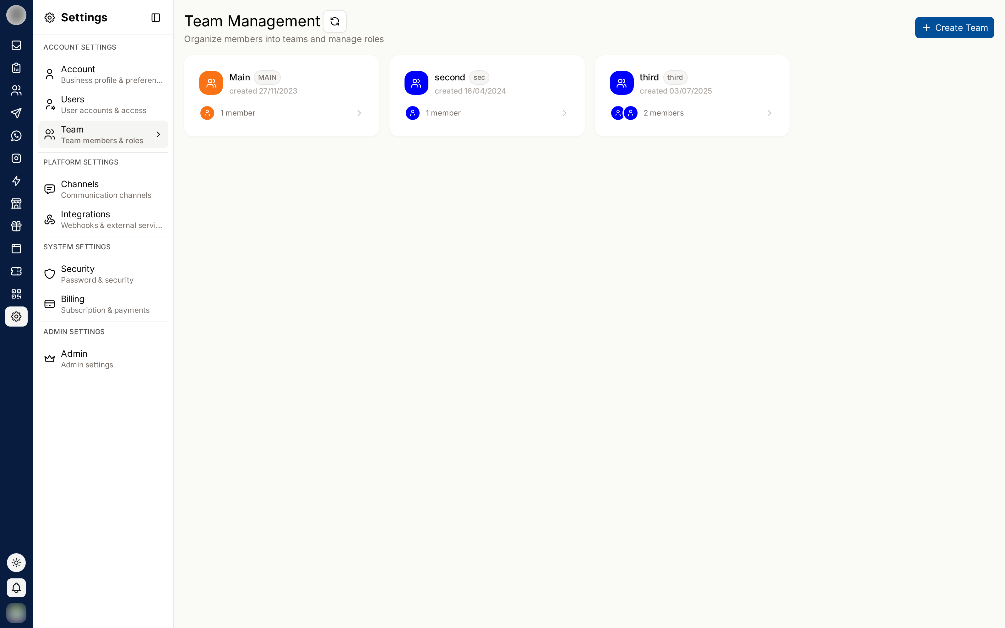 Team Management