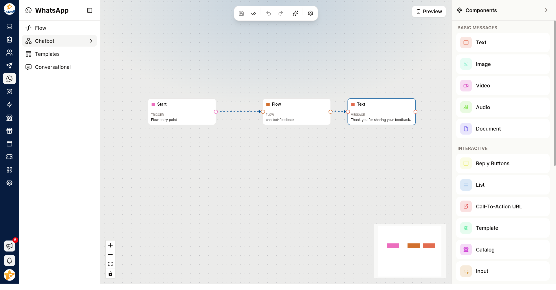 The chatbot builder