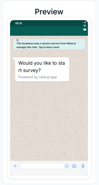 WhatsApp template preview